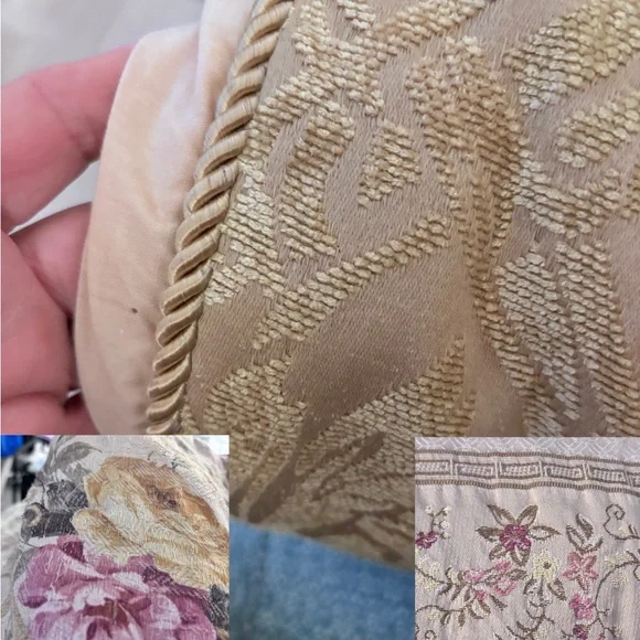 Croscill King Comforter in Cream and Pink Floral - Picture 2 of 16